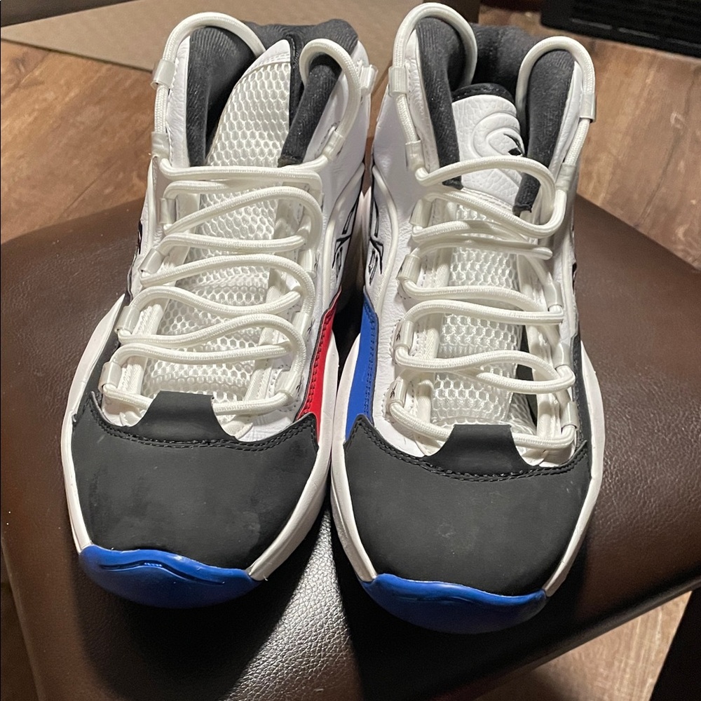 Men’s Basketball AI3 Allen Iverson White/Black with Blue & Red Accents